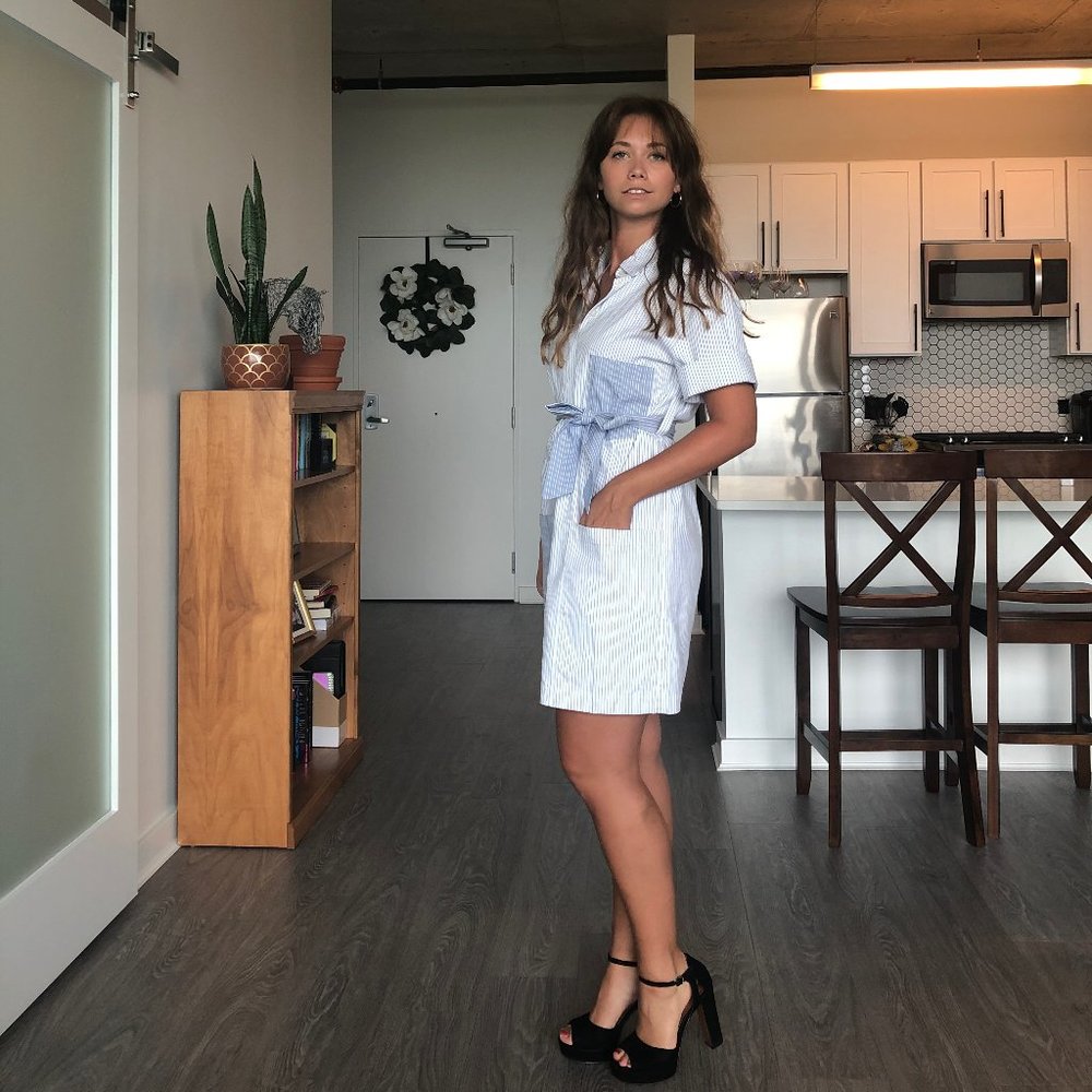 NWT Striped Shirt Dress